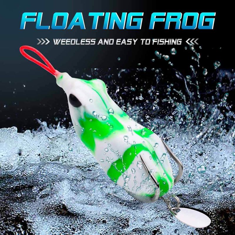 Plastic Bionic Floating Frog Lure 6.5cm 14.5g Topmouth Culter Insect Bait_voghion.com