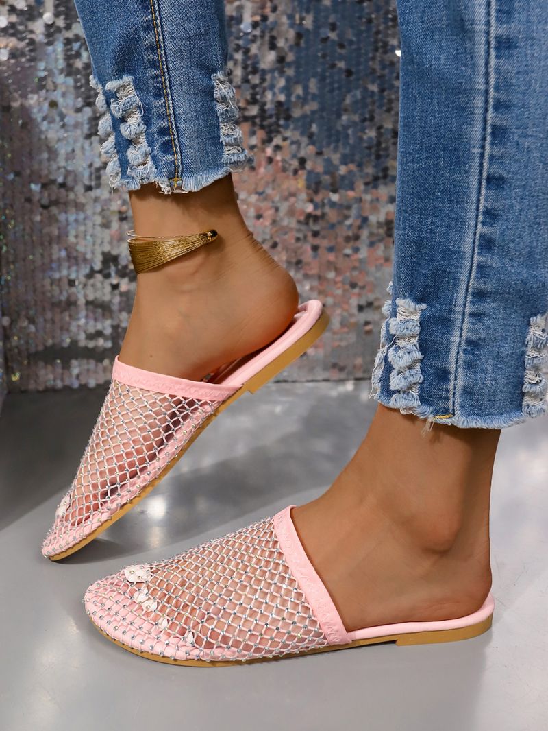 Damesko stor størrelse headshot sandaler mesh hul fritid _voghion.com