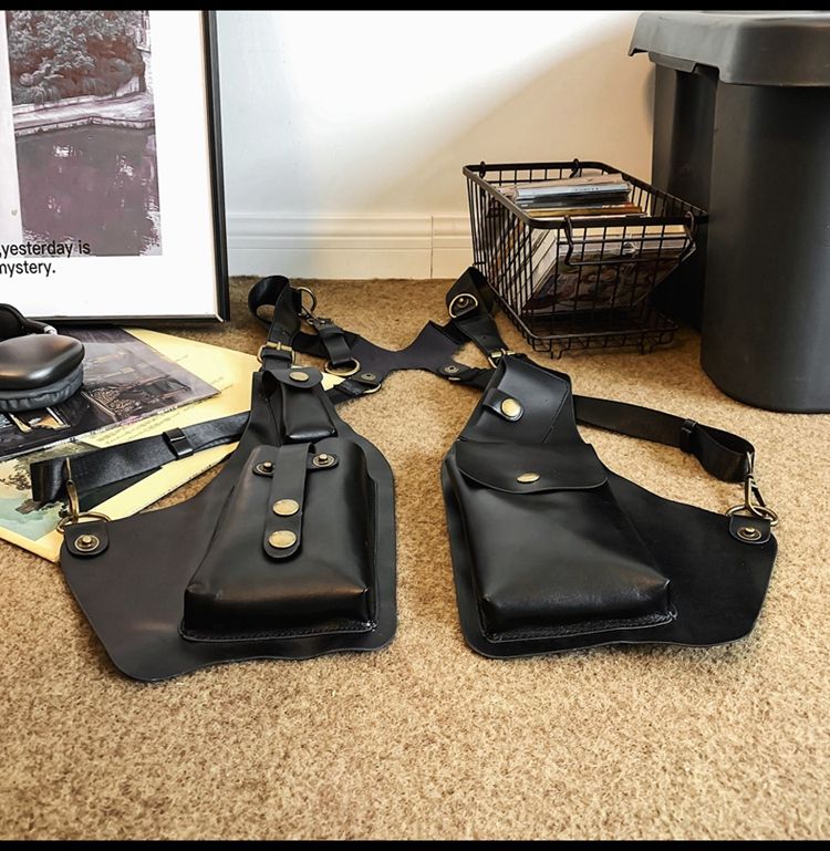 Hip Hop Retro Outdoor Trendy Brand Multifunctional Vest Bag_voghion.com