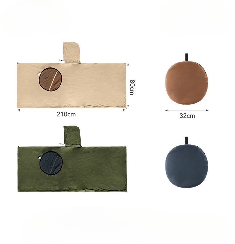 Saco de dormir térmico multifuncional para acampar al aire libre, de forro polar, para viajes, resistente a la suciedad, manta para la siesta y almohada._voghion.com