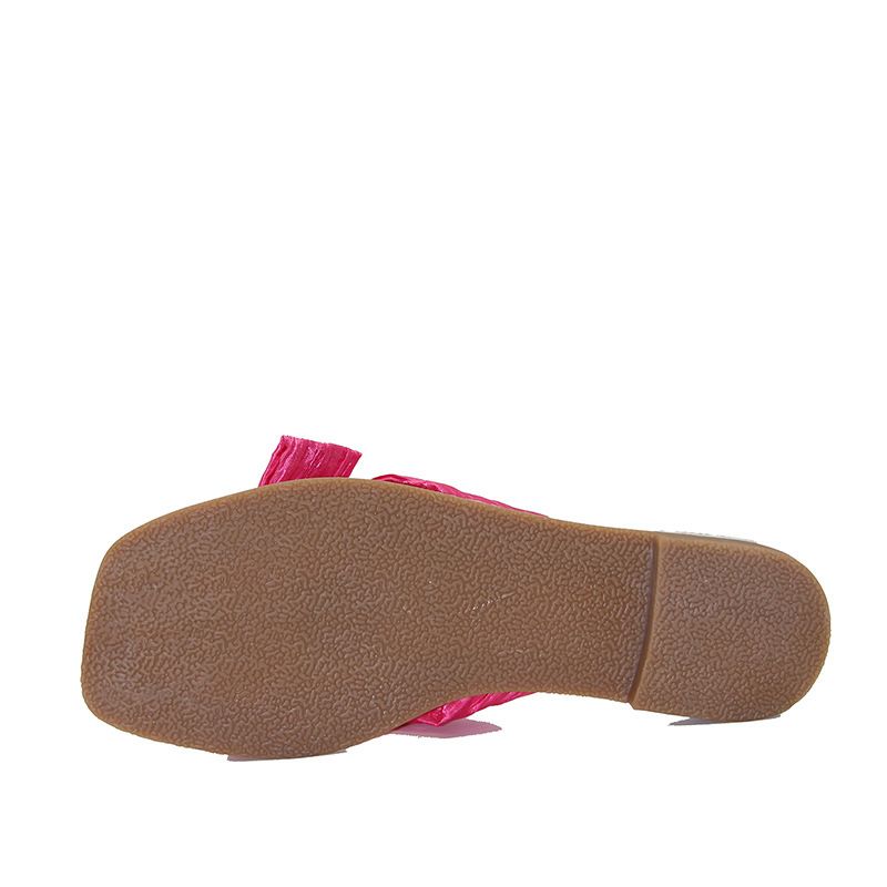 Sandales plates de plage à bordure diamantée, nouvelle tendance_voghion.com