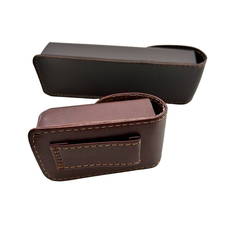 Custodia per occhiali da lettura unisex lunga e pieghevole, occhiali da lettura da uomo e da donna con cintura in pelle portatile, custodia magnetica compatta e resistente alla pressione_voghion.com