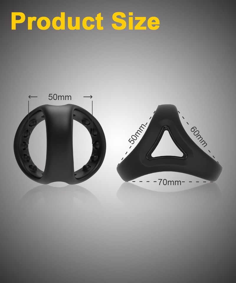 TLUDA Upgrade Silicone Pleasure Ring Ring For Men Black_voghion.com