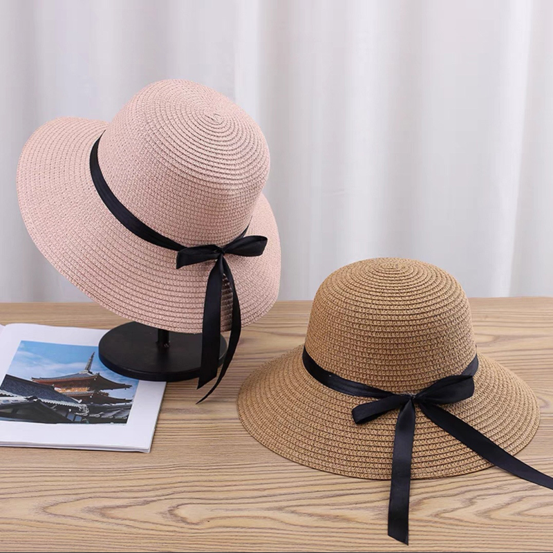 Strohhut für Damen, Sommer, koreanische Version, vielseitiger Sonnenhut, Sonnenschutz für Damen, dünner Urlaub am Meer, faltbarer Strand-Sonnenhut_voghion.com