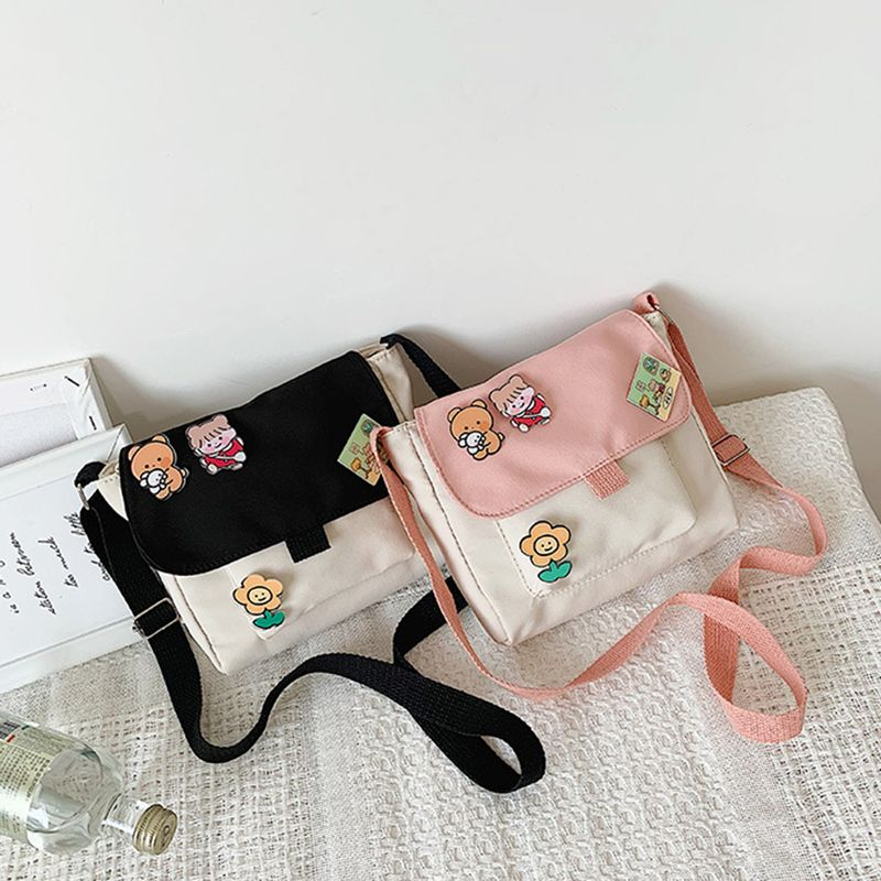 Lihao Dames Mooie Retro Grote Capaciteit Duurzame Canvas Crossbody Tas Schoudertas-Zwart_voghion.com