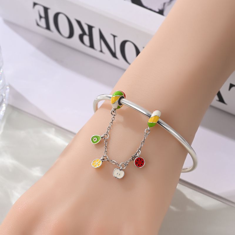 Women's Jewelry Couple Sun And Moon Safety Chain Charm Pendant Beads DIY Jewelry Accessories Bracelet Necklace Copper Plated Silver_voghion.com