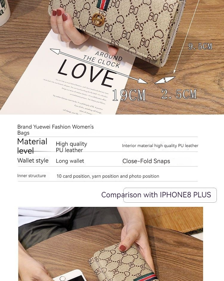 Liten handväska Lång kortväska för kvinnor allt-i-ett-väska Multifunktionell hopfällbar handväska för kvinnor_voghion.com