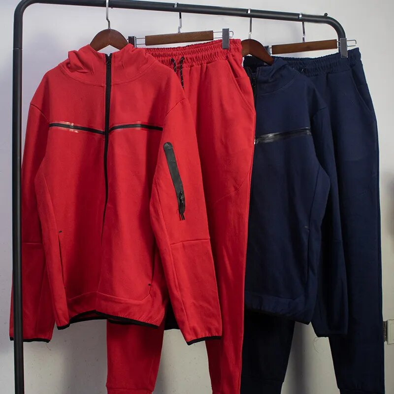 Men's Track Suits Thick Cotton Tech Sweatsuit Jogging Suit Unisex Custom Embroidery Sweatpants And Hoodie Set_voghion.com