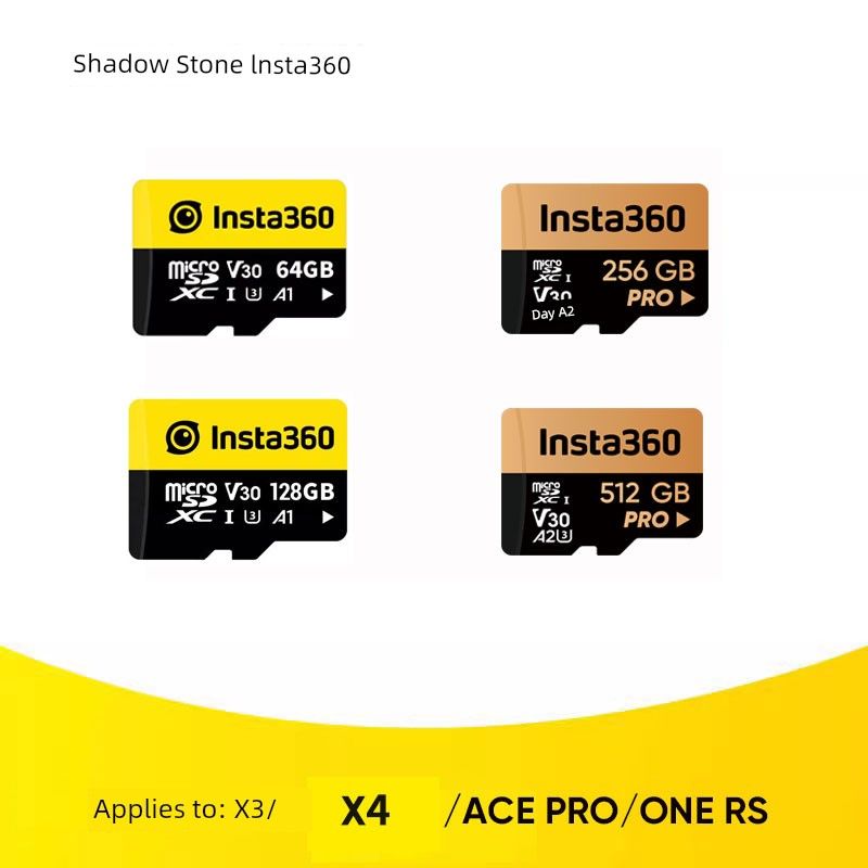Shadow Stone Insta360 originální paměťová karta 128G TF karta 256G/512G adaptér X4 // X3/Ace Pro_voghion.com