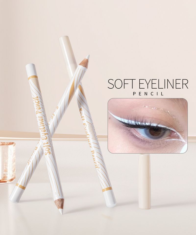 Eye Shadow & Liner Combination GIGIROSE White Eyeliner Pen, Eye Silkworm Pen, Brightens The Eye Head, Reduces Water And Sweat_voghion.com