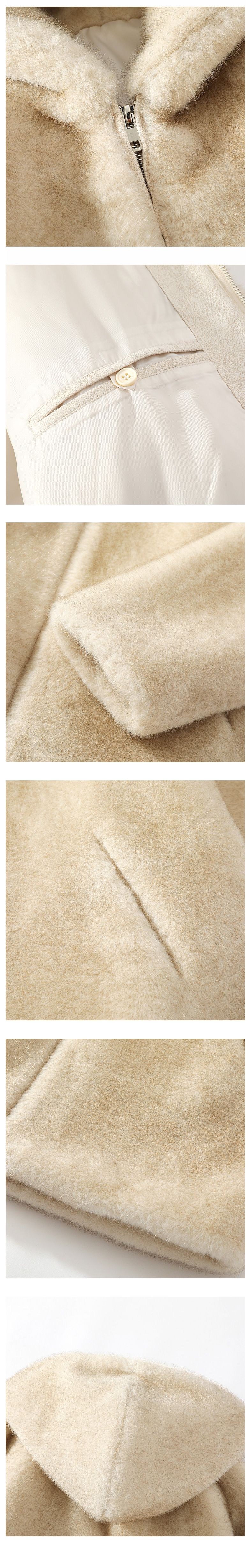 Men's Eco-Friendly Faux Fur Hooded Parka, Oversized Longline Zip-Up Winter Coat With Windproof Polyester Shell In Beige/Coffee (Sizes S-4XL)_voghion.com