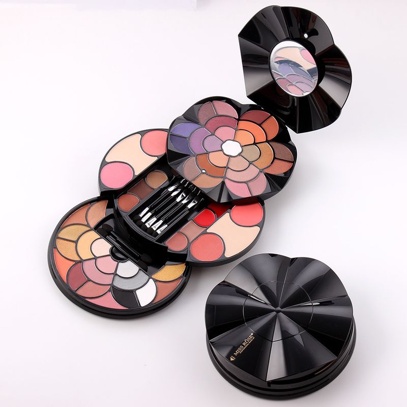 MISS ROSE 57 Color Petal Makeup Palette, 43 Color Eyeshadow, 4 Color Eyebrow Powder, Blush, Lipstick, 2 Color Powder Makeup Box_voghion.com