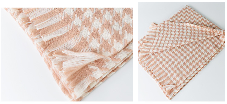 Qianniao Women's Autumn and Winter 2023 New Plaid Scarf Imitation Cashmere Warmth Shawl Wrapped with Fashion Neck_voghion.com