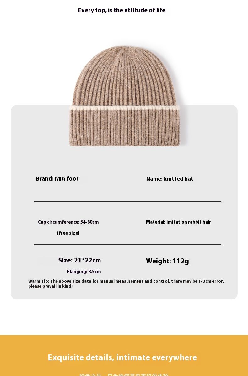 Cappelli freddi da uomo e da donna autunnali e invernali con blocchi di colore, alla moda e versatili, semplici e caldi, cappelli lavorati a maglia spessi, cappelli di lana per esterni_voghion.com