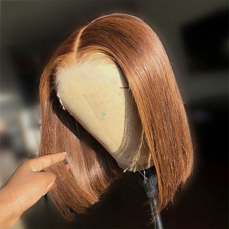 Bob corto Parrucche per capelli umani color cioccolato marrone bobo_voghion.com