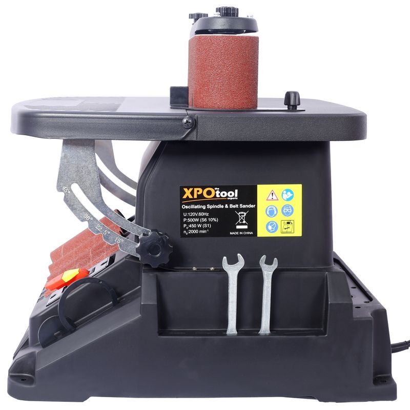 Vertical Oscillating Spindle Sander & Belt Sander, 2 IN 1 Combination Woodworking Machine_voghion.com