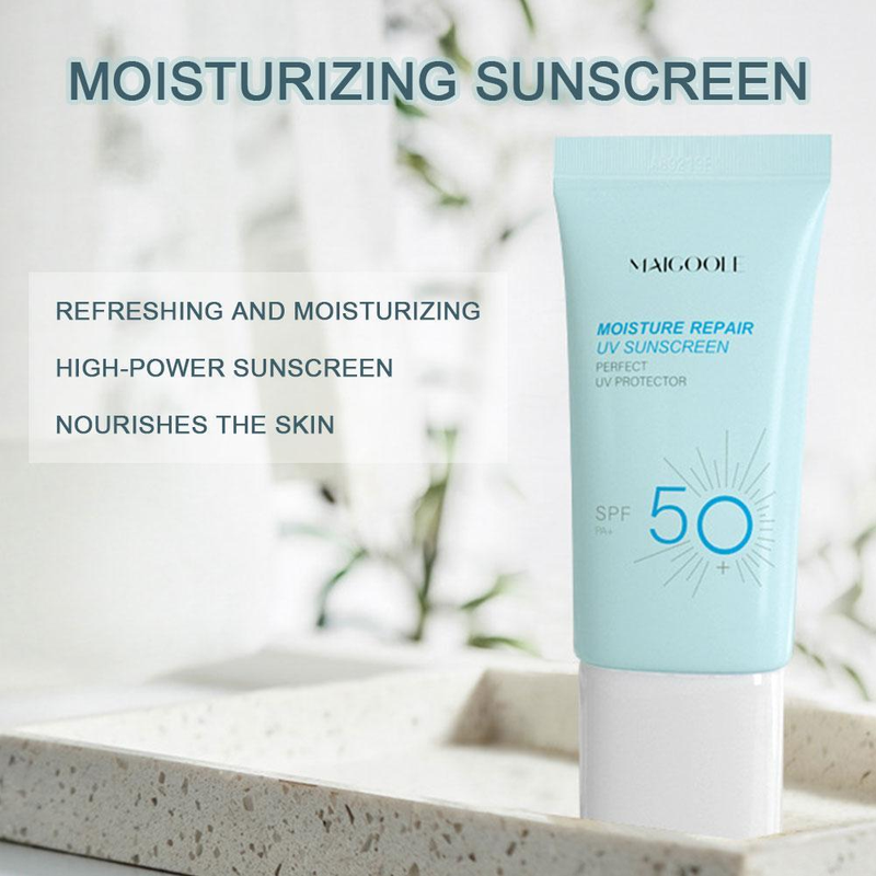 Whitening 1 Stk Solcreme Solcreme Anti-Aging Oil Control Fugtgivende Vandtæt Svedtæt SPF 50 Prevent S_voghion.com