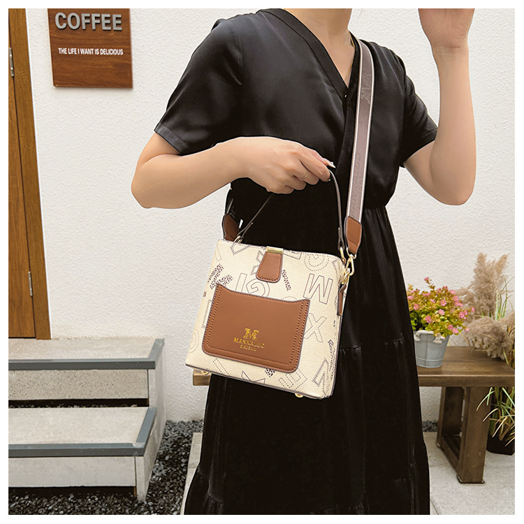 Nuove borse Borse da donna Borse a secchiello Moda Stile caldo Grandi borse a mano con lettere Borse da strada Grande capacità Borsa a tracolla singola_voghion.com