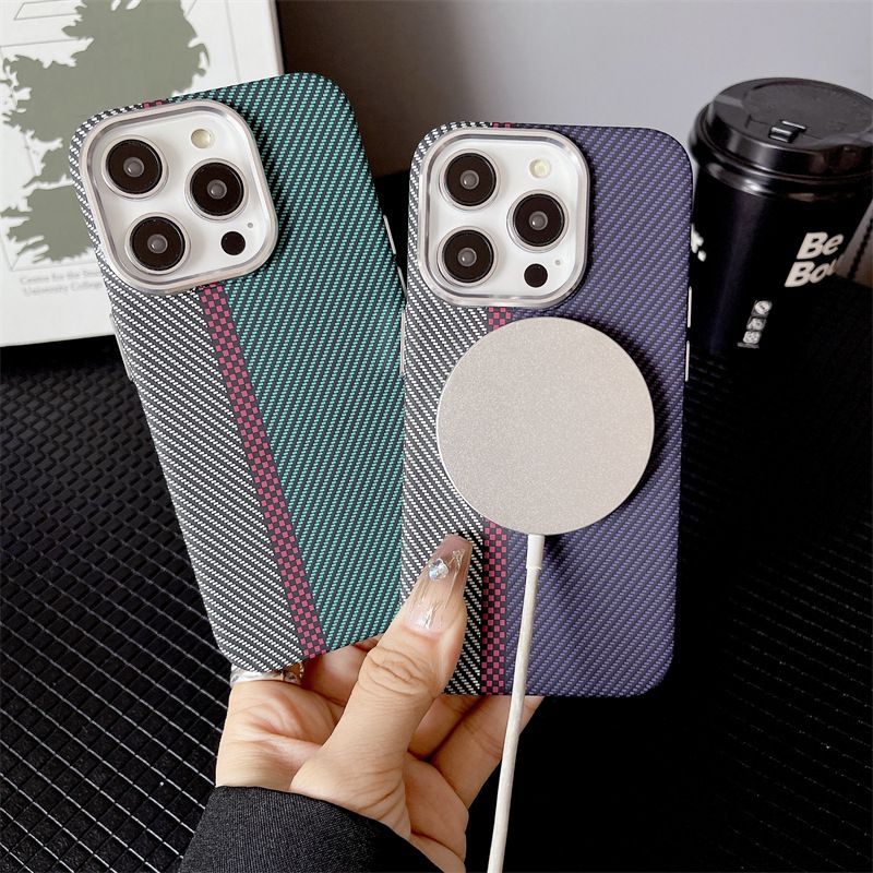 TechGlobe Kevlar Texture Compatible With 17 Phone Magnetic IPhone 16 Water Sticker 14 Metal 15 Pro Max Hard Case_voghion.com