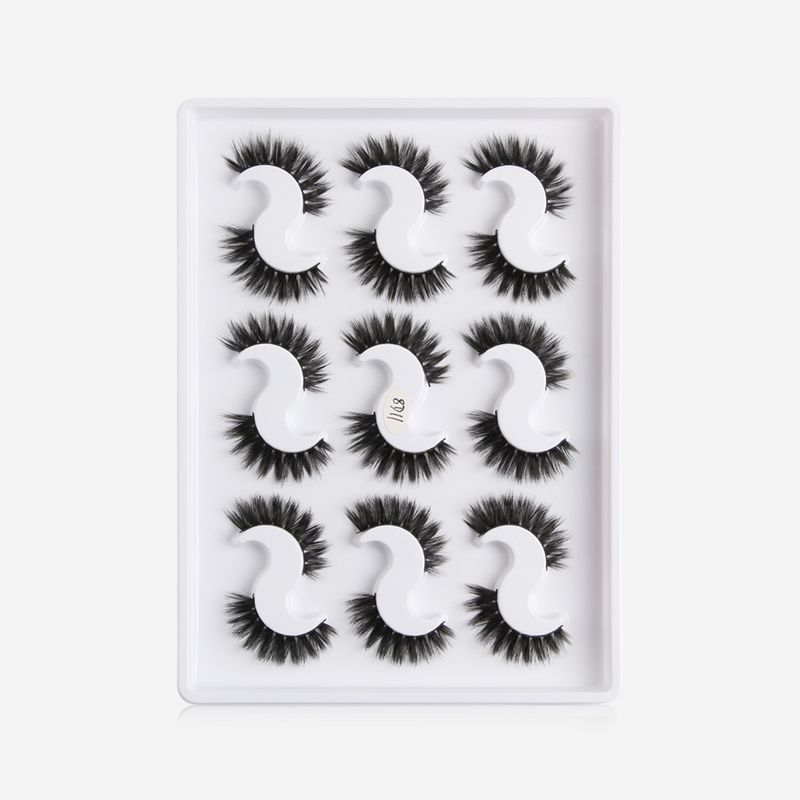 MAGEFY 9 Pairs Of Artificial Makeup Tools Thick False Magnetic Eyelashes_voghion.com