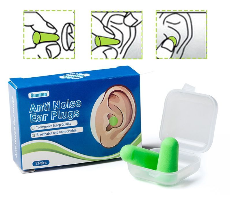 Tappi auricolari antirumore, tappi auricolari in spugna da viaggio per l'apprendimento del sonno, tappi auricolari insonorizzati K04301_voghion.com