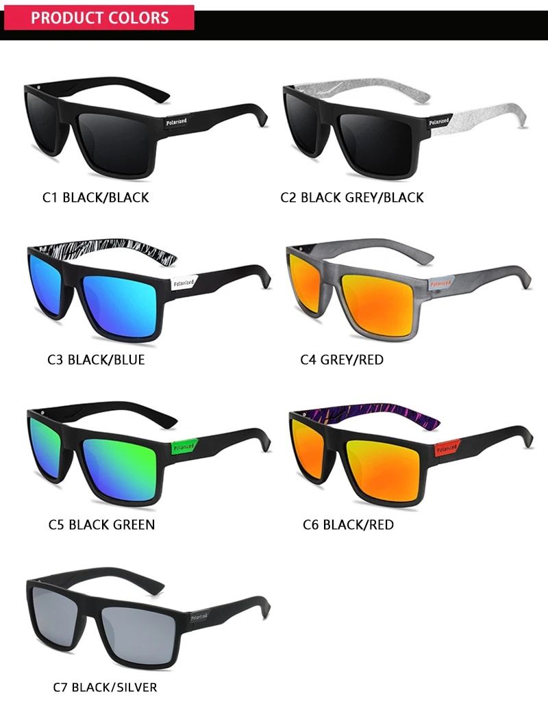 Polarized Sunglasses Fashion Square Male Sun Glasses Vintage Driving Fishing Eyeglasses Sport Shades UV_voghion.com