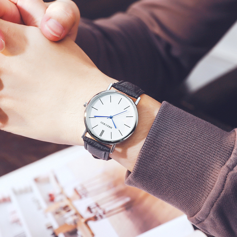 Nordic minimalist fashionable large dial men and women, car strap watch for students_voghion.com