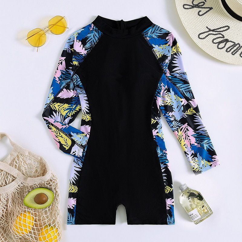 Rashguard-Badeanzug für Damen mit vollständiger Abdeckung – schnelltrocknender, langärmliger Einteiler mit LSF 50+ zum Surfen, Tauchen und Schwimmen, schlankmachendes Design_voghion.com