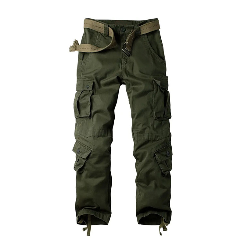Herre bomull Kamuflasje Cargo bukser Rette ben Løse fritidsbukser Wear Wear Wear Bukser Herre_voghion.com
