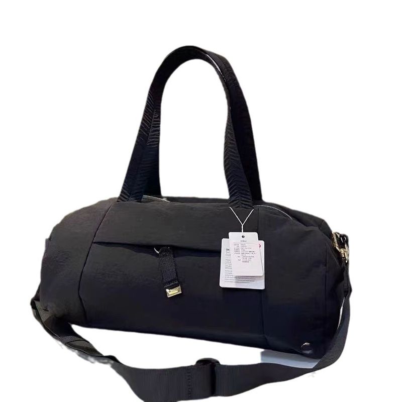 Borsa a tracolla cilindrica con cerniera, grande capacità, borsa da viaggio_voghion.com