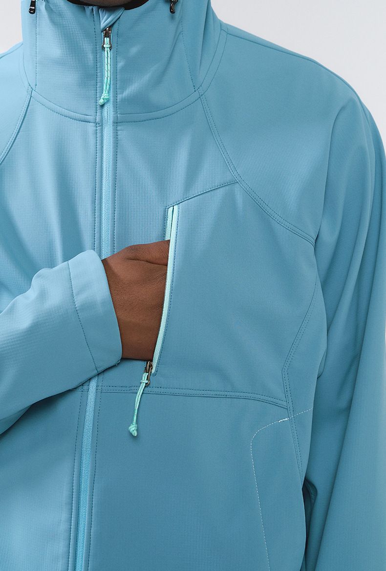 Men's Waterproof Softshell Jacket - Lightweight Outdoor Windproof Fleece-Lined Hiking Coat With Full Taped Seams For Winter_voghion.com