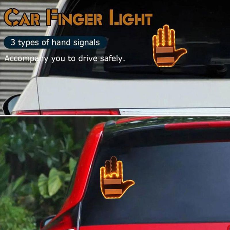 Auto Fanger Geste Auto Montéiert Multifunktionell Warnung Anti-Kollisioun Schwanz Luuchten, Interaktiv Palm Luuchten_voghion.com