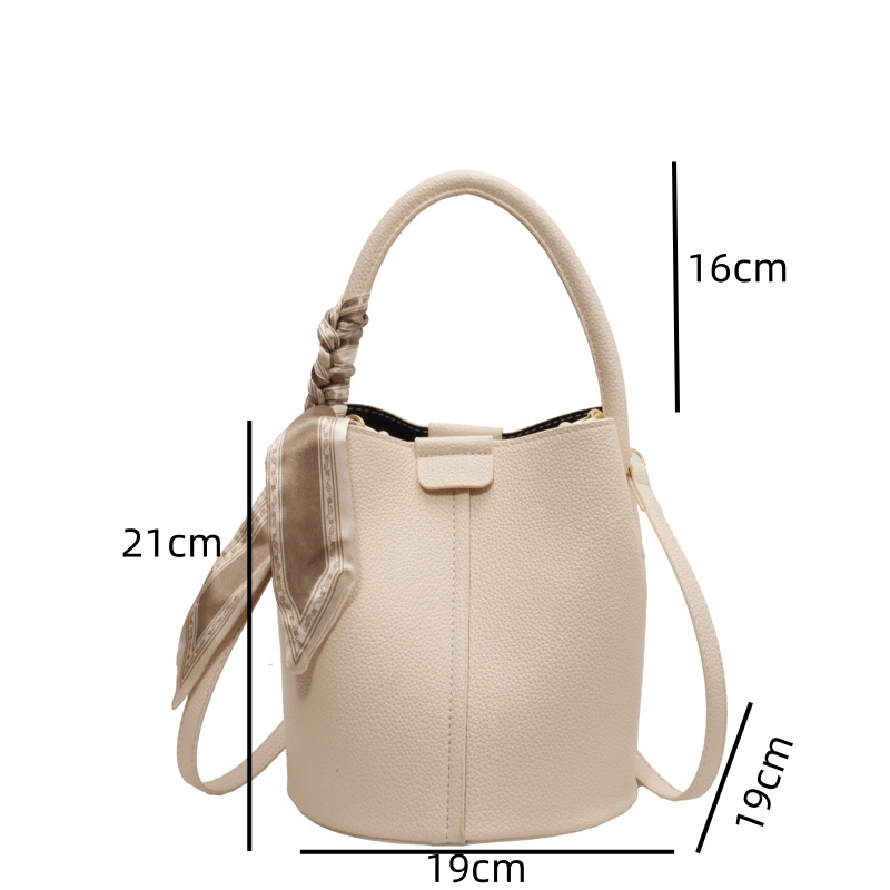 Trama di nicchia del designer, borsa a secchiello in tinta unita alla moda e versatile, borsa da donna portatile a tracolla diagonale con una spalla_voghion.com