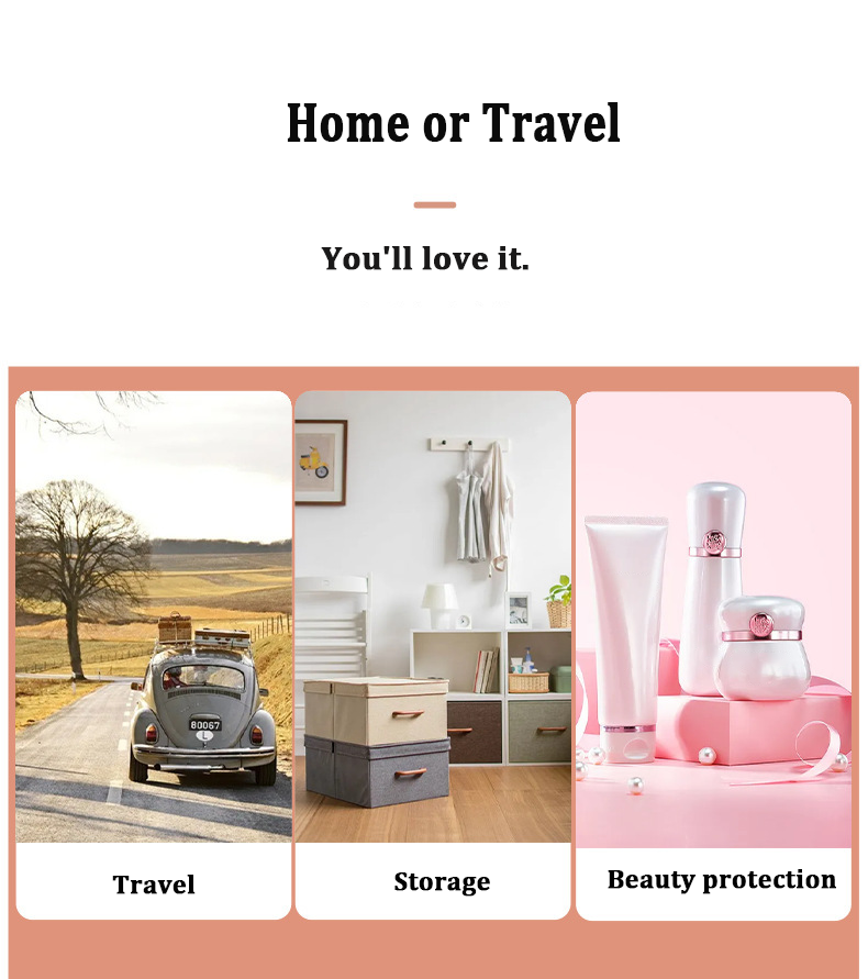 Ladies Large Portable Toasted Cake Double Layer Waterproof Cosmetics Storage Bag, Dry And Wet Separation Double Layer Design_voghion.com