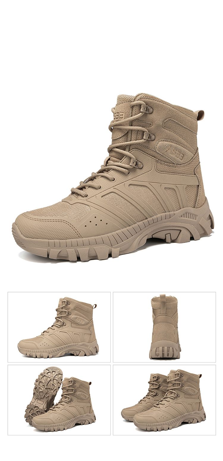 Stivali militari taglie forti per uomo, stivali da trekking tattici da deserto alti per uomo_voghion.com
