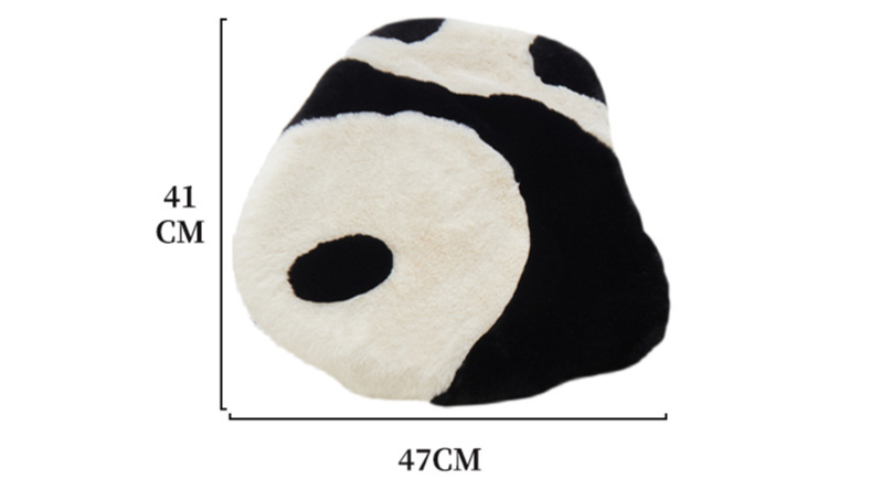 Car cushion cute panda car four seasons general seat cushion creative winter warm car seat cover_voghion.com