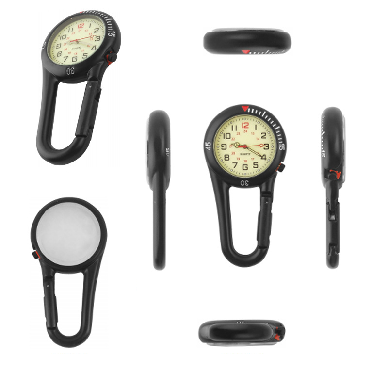 Watch Pendant Portable Watch Star Waist Outside Watch Lock Buckle Retro Watch Commemorative Backpack Sports Glow-in-the Dark Mountaineering Buckle_voghion.com
