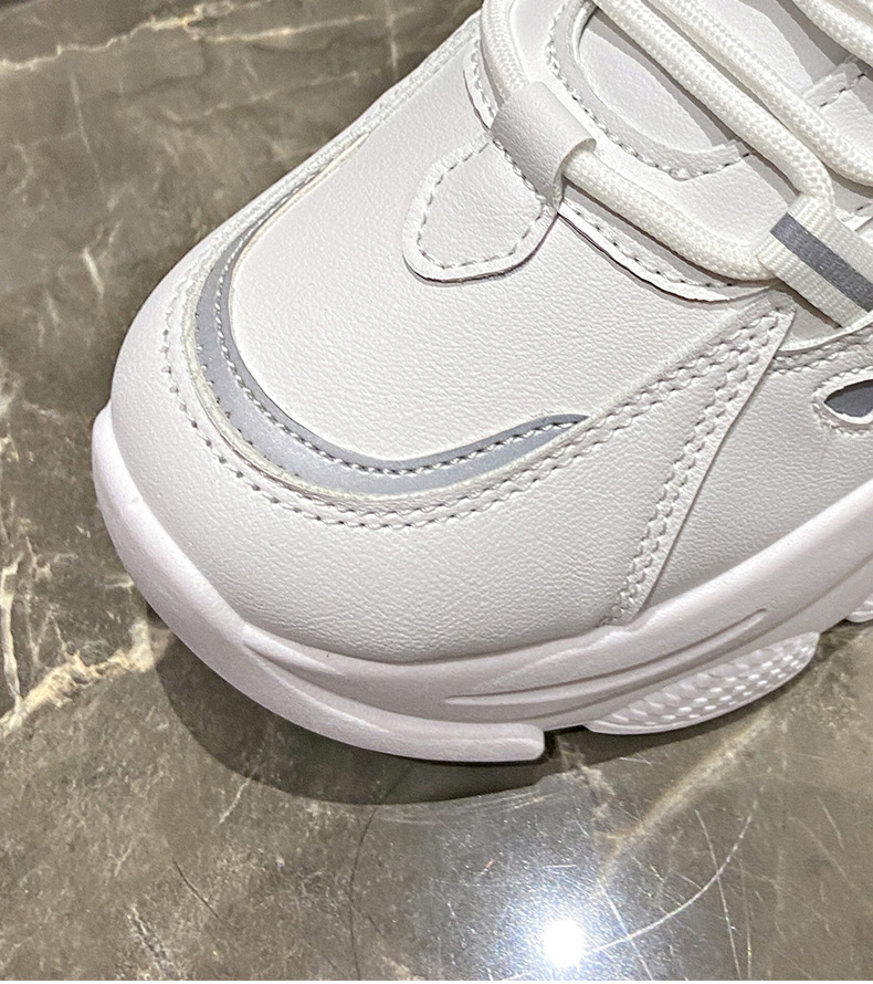 Women's Shoes Height Enhancing Dad Shoes Autumn And Winter New All Match Small Size Thick Soled Breathable Casual Sports White Shoes_voghion.com