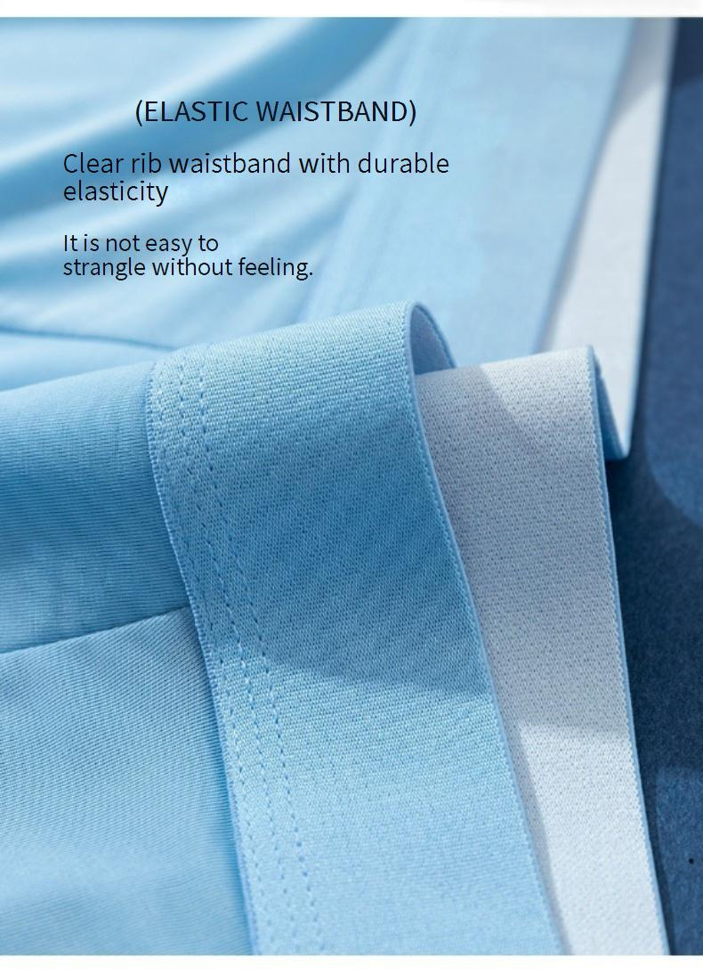 Men's UnderwearIce Silk Solid Color Men's Boxer Briefs Breathable Large Size Boys' Boxer Shorts_voghion.com