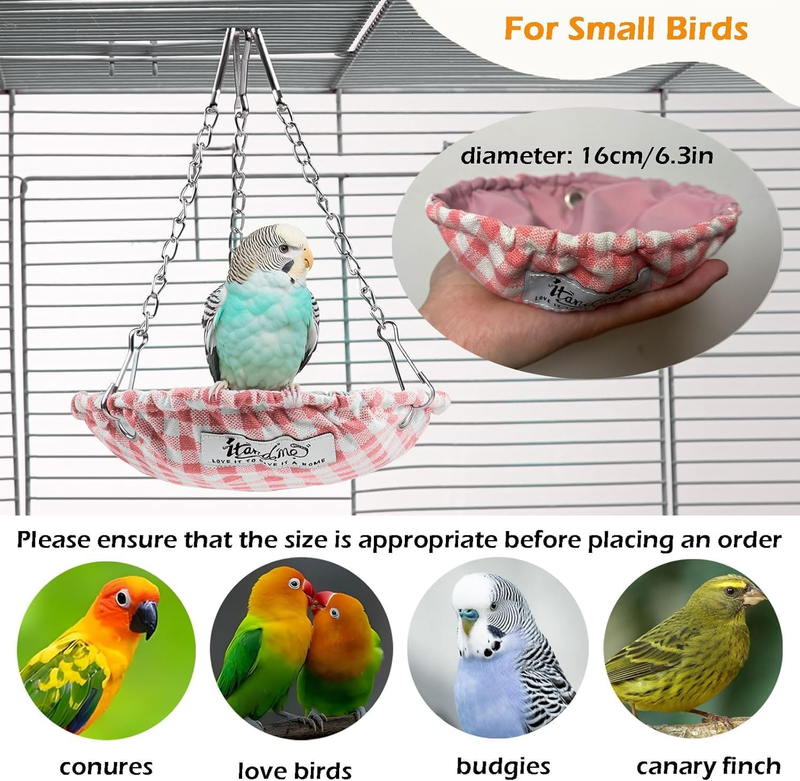 Generic Waterproof Bird Bed For Cage, Hanging Bird Hammock Swing, Parakeet Bed Nest With Sturdy Bottom, Small Size For Conures, Budgies, Canary Finch_voghion.com