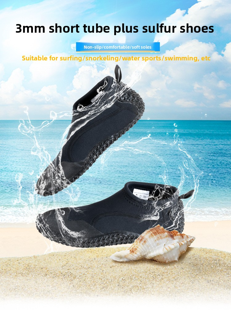 Scarpe da acqua basse in neoprene da 3 mm – Stivali da nuoto antiscivolo per snorkeling, trekking fluviale e sport da spiaggia (unisex, taglie 37-48, nero)_voghion.com