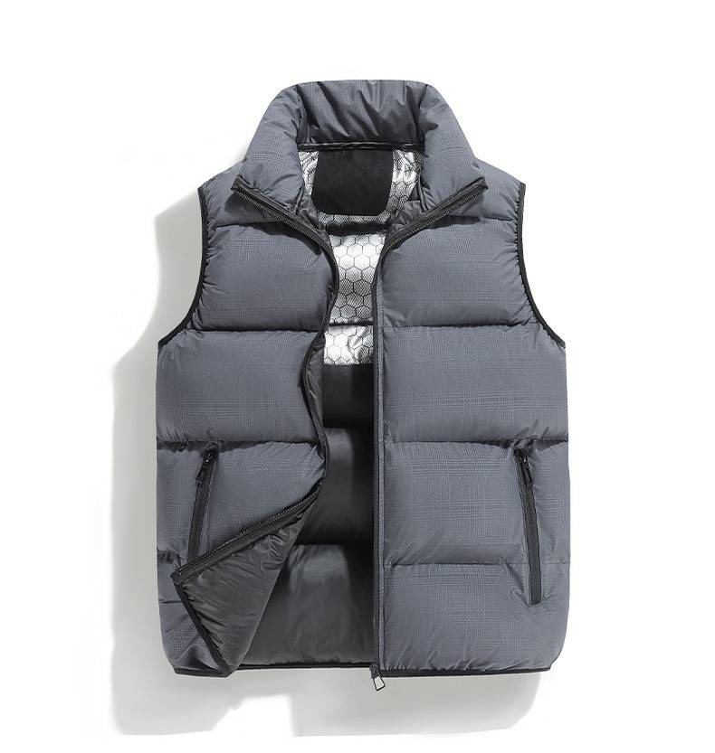 Gilet da uomo in cotone leggero al grafene, giacca invernale calda senza maniche, vestibilità slim, per casual e attività all'aperto_voghion.com
