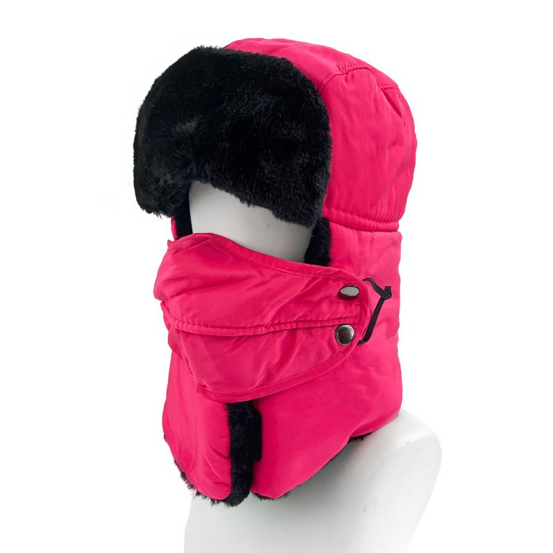 Unisex Winter Fleece-Lined Earflap Hat - Windproof Cold Weather Trapper Hat For Outdoor Activities & Cycling (Multiple Colors)_voghion.com