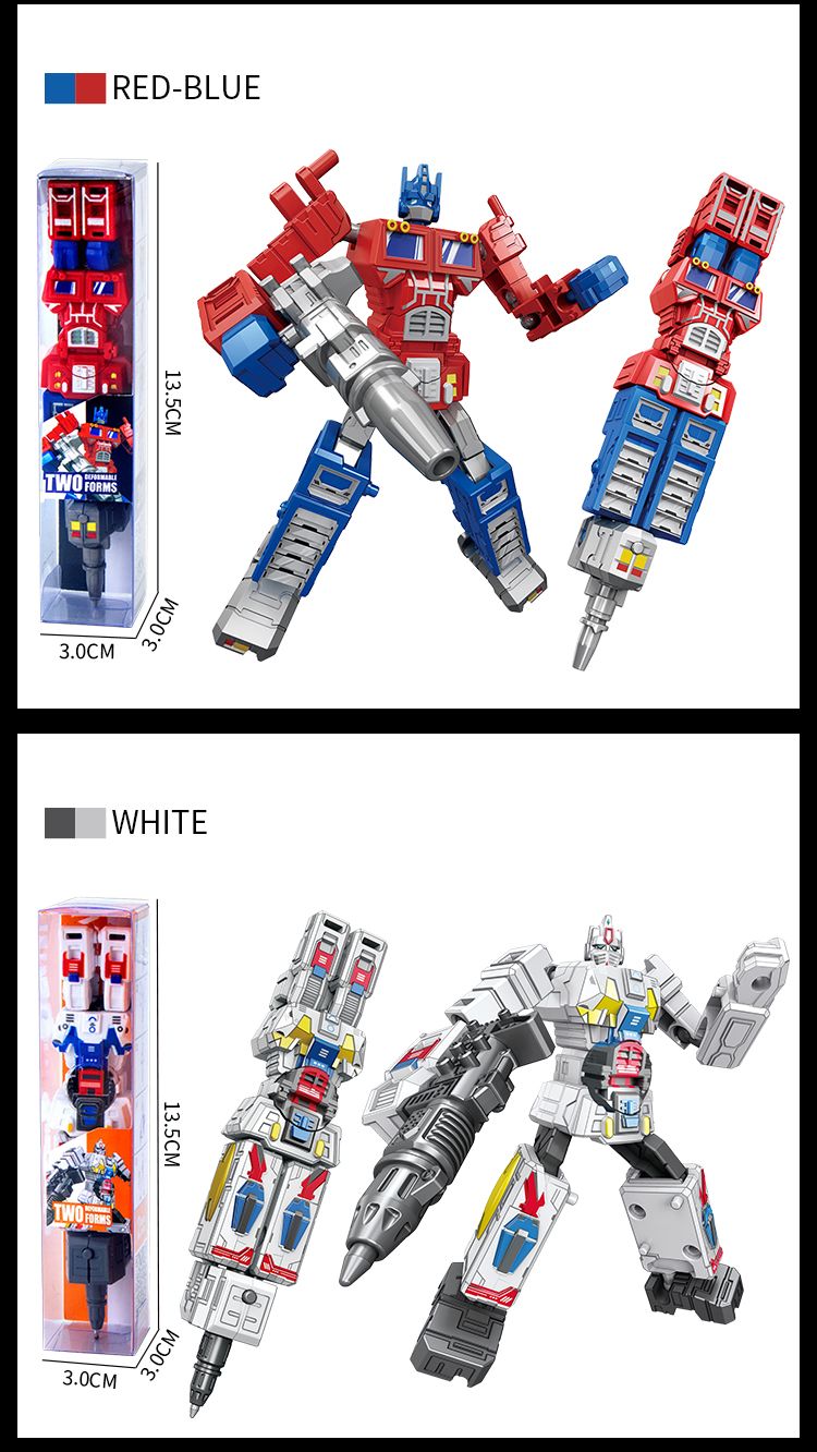 Creative Boy Deformation Toy Transformation Robot Figure Pen Robot Deformation Pen Kids Robot Model Toy Stationery Supplies_voghion.com