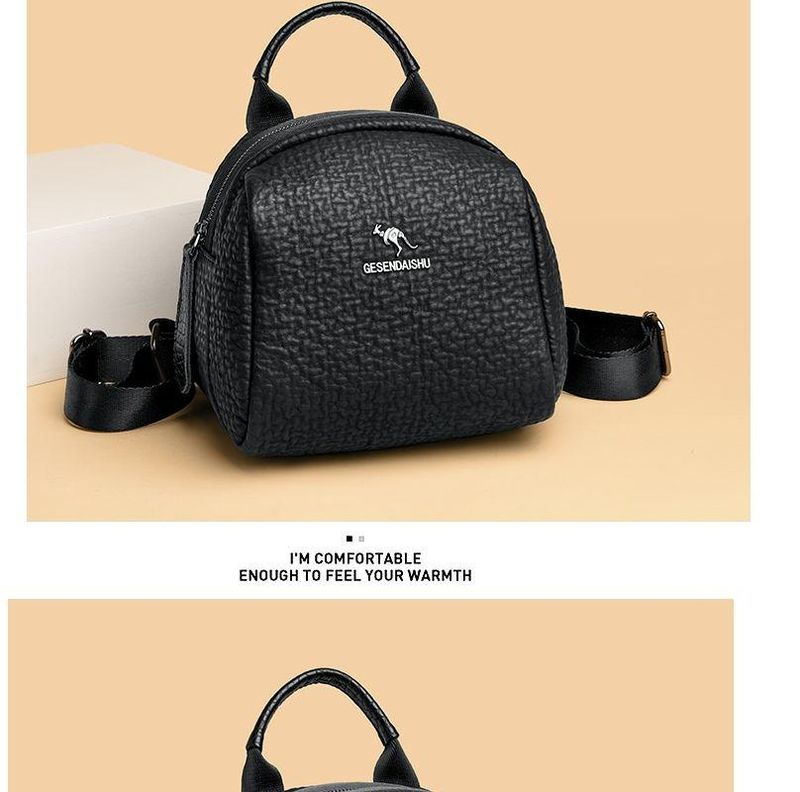 Leather 2025New Trendy Shell Shoulder Travel Bag Schoolbag Backpack Casual All-Matching Advanced_voghion.com