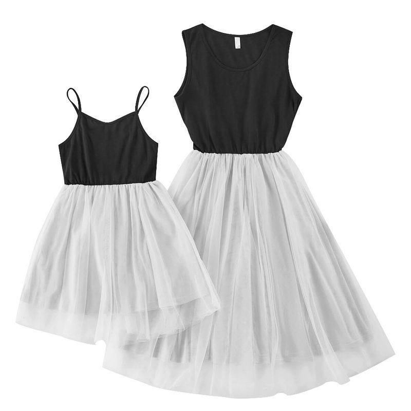 Mother & Kids Foreign trade European and American mesh skirt parent-child outfit mesh skirt family mother and daughter outfit skirt_voghion.com