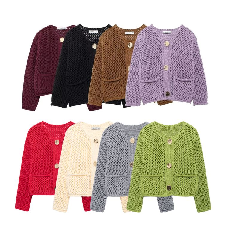 Damenbekleidung Strickjacke lockerer Pullover Damen Strickpullover beliebte 8 Farben_voghion.com