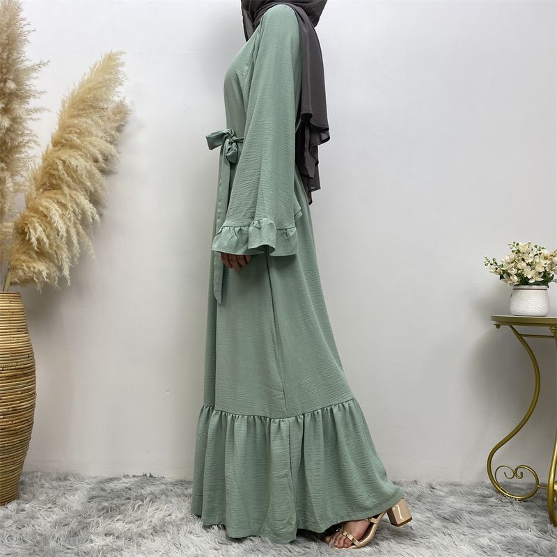 Einfarbiges, spleißendes muslimisches Kleid für Damen 6530_voghion.com