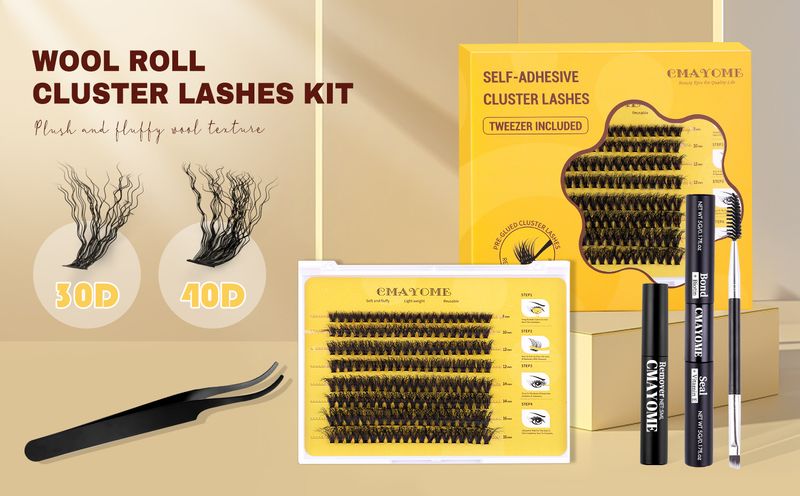 Cross border new single cluster wool curl false eyelashes natural fluffy thick segmented eyelashes light eyelash set_voghion.com