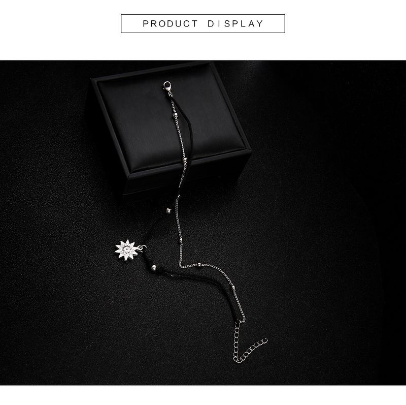 Female Bohemian Vacation Vintage Bracelet Anklet European Alloy Sun Multilayer Bead Chain Stacked Anklet_voghion.com